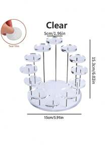 1pc 12-Tier Round Acrylic Multi-Functional Display Stand Versatile Riser For Cupcakes Jewelry Mini Figurines Decorations Perfect For Christmas Halloween Thanksgiving Valentines Day Elegant Black Clear Options Ideal For Wedding Accessories Space-Saving Stylish