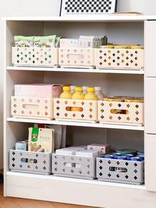 1 Stück multifunktionaler faltbarer Aufbewahrungskorb, Haushaltssortierbox für Snacks und Diverses, Abtropfkorb, faltbarer Outdoor-Campingkorb