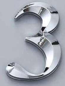 Golden 3D Floating Self-Adhesive House Number Stickers 0-9 – Rustproof Resin Mailbox Numbers For Home, Office, And Hotel Rooms – Easy Door Installation, No Wiring Needed - Silver - View 14