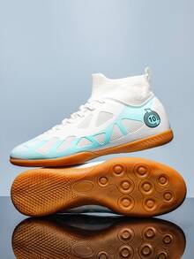 室内足球鞋 男童五人制训练足球鞋 女童及青少年专业男士足球鞋 真皮平底鞋