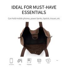 Bolso de mano grande de gran capacidad para mujer con remaches, bolso de hombro con elementos únicos y diseño elegante de ante, adecuado para citas, uso diario, compras, vacaciones en la playa y diversas ocasiones. Ropa de otoño para mujer