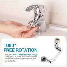 1 pieza Aireador de grifo de alta calidad, 2 modos, brazo mecánico giratorio 360°, extensión de grifo de fregadero antisalpicaduras, función de doble rociado, adecuado para cocina, baño, caravana