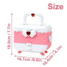 PINK AND WHITE - Girls' Children's Makeup Set, Washable Girls' Makeup Set, Washable Children's Makeup Set, Cosmetics Gift Set, Suitable As A Birthday Or Christmas Gift For Girls Aged 3 And Above. - Hồng - Xem 2
