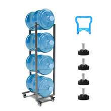 MYLOLF Soporte para garrafón de agua de 5 galones, estante para garrafón de agua, soporte para botellas de agua, soporte de 3/4/5 niveles para botellas de agua, soporte para garrafón de agua, organizador de botellas de agua para cocina, oficina, sala de estar