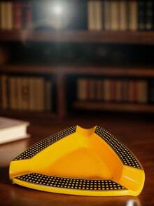 Triangular Cigar Ashtray, Ceramic With Temperature Control | Handcrafted Leather Triangular Cigar Ashtray | Heat-Resistant Glass Triangular Cigar Ashtray | Temperature Control, Ceramic, Leather, Glass, Heat-Resistant | Premium Materials, Practical Functions