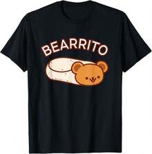 Cute T-Shirt - BEARRITO - Teddy Bear Burrito T-Shirt - 黑色 - 查看 1
