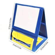 hoojojo 1 Peça Quadro Branco Magnético Dobrável, Quadro de Escrita Apagável, Quadro de Desenho e Escrita, Quadro de Memorando de Mesa de Dois Lados, Ferramentas de Exibição para Sala de Aula, Acessórios Interativos de Ensino, Papelaria para Escritório em Casa, Auxiliar de Estudos, Essenciais de Volta às Aulas, Suprimentos para Professores