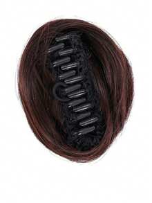 Synthetic Hair Bun For Women, Claw Clip Hairpiece With High-Temperature Fiber, Fluffy & Natural Slouchy Bun Maker, Straight Hair Scrunchie Fall Fashion Women Hair Clip Autumn Hair Accessories Elegant Hair Claw Hair Clutch Clips For Hair Winter For Vacation Outfits Woman
