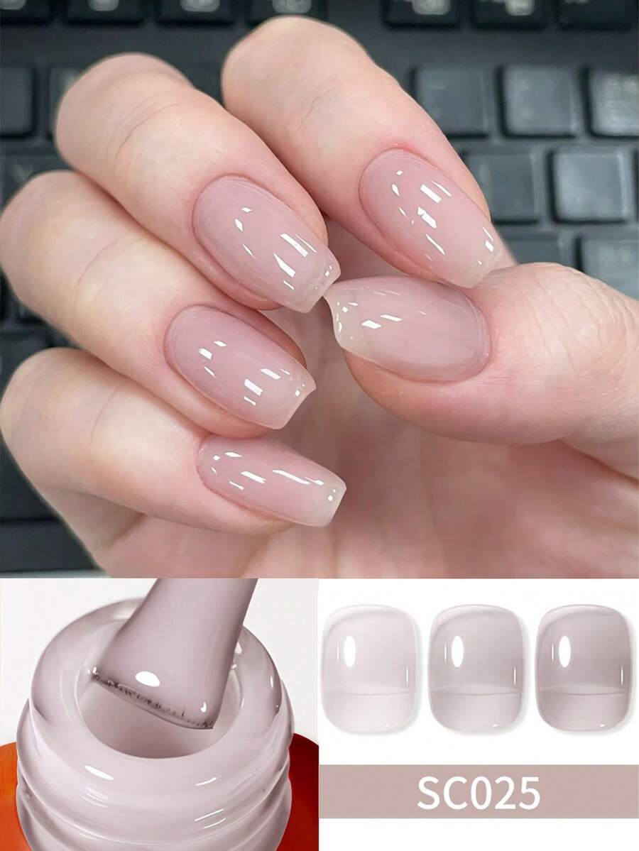 Tonitu g. Tonitu G 7ml Gelee Gel Nagellack - Nude Pink Rose Lila Rot Grau Burgund Braun, verschiedene Farben Abweichbar, UV/LED Aushärtung, transluzentes Nude Pink Rot Minzgrün Milchrot Halbpermanenter Gel Nagellack für Maniküre Zuhause Salon & Nagelkunst, Geschenk für Frauen Nägel - Verschiedenfarbig - Übersicht 1