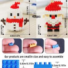 Christmas Building Block Set, Includes Rotating Christmas Tree, Gingerbread House, Christmas Train, Santa Claus, Christmas Stocking, Reindeer, Santa Claus, Apple House, Christmas Tree, Vintage Christmas Snow House, Holiday Decor Building Block Set, Creative Adult Holiday Gift, Adult Building Block Set, Suitable For Home Decor, Office Decor, Living Room Display, Home Accessories, New Year Gift, Party Gift, Christmas Gift - Multi-colored Christmas Tree House - View 15