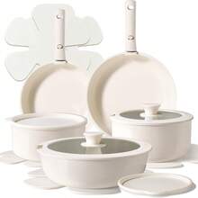 4/5/9pcs Detachable Handle Cookware Set, Non-Stick Pots And Pans Set, Suitable For Gas Stove, Induction Cooktop, Electric Ceramic Hob, Halogen Cooker. (Pots And Pans Are Oven-)