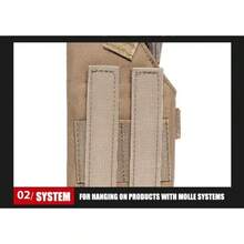 1个户外MOLLE腿部快速拉出收纳袋便携式隐藏式快速拉出收纳袋狩猎配件