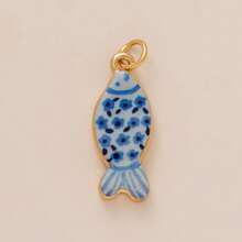 1 pezzo Ciondolo dolce e carino a forma di busta, fiore, piccolo pesce, ciliegia, arancia, fragola, fiocco, limone, placcato in oro 18K, impermeabile e anti-sudore, adatto per uso quotidiano e tempo libero, un ciondolo creativo per mogli, madri e fidanzate