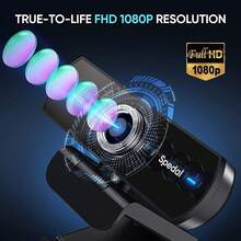 Spedal Wide Angle Webcam,120 Degree Large View Spedal 934 Video Conference Camera, Full HD 1080P Live Streaming Web Cam With Built-In Microphone, USB Webcam For PC, Laptop And Desktop