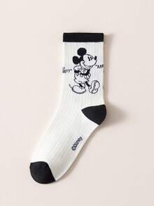 Disney 5双装正品刺绣米奇新年礼物袜，卡通圣诞刺绣袜，男士新年动漫袜，新奇有趣的袜子 - 彩色 - 查看 7