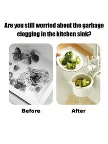 Self-Cleaning Push-Type Sink Strainer Basket - Automatic Food Waste Drain Basket With Removable Bottom, Easy Installation