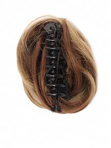 Synthetic Hair Bun For Women, Claw Clip Hairpiece With High-Temperature Fiber, Fluffy & Natural Slouchy Bun Maker, Straight Hair Scrunchie Fall Fashion Women Hair Clip Autumn Hair Accessories Elegant Hair Claw Hair Clutch Clips For Hair Winter For Vacation Outfits Woman