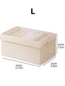 1 Large-Capacity Window Storage Box, Foldable Storage Box, Large-Capacity Storage Box, Fabric Storage Box, Clothing Storage And Sorting, Clothing Storage Separately, Clothing Cabinet Storage, Home Storage, Can Be Stacked, Saving Space, Thickening Materials, Not Easy To Deform, Stain-Resistant And Easy To Clean. - Grey - View 8