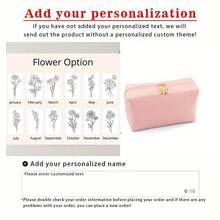 Personalized Cosmetic Bags, Customized Travel Storage Bags, Toiletry Bags, Zippered Cosmetic Pouches, Gifts For Sisters, Women, Bridesmaids, Brides, Birthdays, Valentine's Day, Suitable For All 4 Seasons - Multicolor - View 7