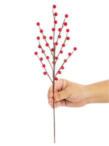 1/3/5/150 pièces Tiges de baies rouges de Noël de 41 cm, branches de baies bordeaux artificielles, fausses baies pour la décoration de Noël, du Nouvel An, de la maison, d'artisanat DIY, de la pièce, de l'automne, de l'hiver, d'Halloween, de Noël, d'anniversaire