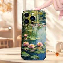 Funda para, diseño de Claude Monet, a prueba de golpes y protección de lente, compatible con 11/12/13/14/15/16 Pro/Plus - Colores mixtos - Ver 4