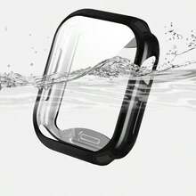 1pc Unisex Black TPU Full Coverage Ultra-Thin Protective Case, Anti-Drop Stylish Casual Screen Protector, Compatible With Apple Watch 38/40/41/42/44/45/S10 42/46/49mm, Compatible With Apple Watch Series Ultra/SE/10/9/8/7/6/5/4/3/2/1, Smartwatch Accessory