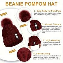 5pcs/Set Winter Outdoor Sports Gear: Thick Knitted Beanie, Neck Warmer, Touchscreen Gloves, Fleece Earmuffs And Snow Socks, Suitable For Skiing, Cycling And Hiking