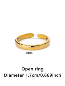 Stainless Steel Adjustable Open Ring, Simple And High-grade Accessories