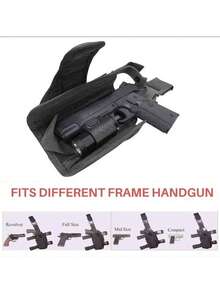 1pc Black Right Leg Holster Pouch, Universal Adjustable Strap Leg Bag For Hunting, Paintball Shooting