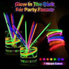 100/200Pcs Glow Stick,Multicolor Party Supplies,Glow In The Dark Party Favors For Adults,Suitable For Parties,Weddings,Birthdays,Halloween Decor,Glow Sticks For Wedding,Birthday Decorations,Christmas,Luminous Party Holiday Decorations,Light Up The Party Atmosphere ﻿ - 100 chiếc bảy màu - Xem 4