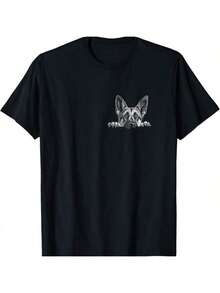 Pocket Funny Dog German Shepherd Dog Pet Lover Shepherds T-Shirt - 黑色 - 查看 1