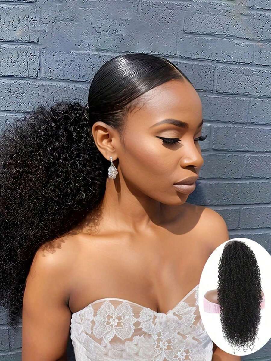 50cm Haargummi Lockige Synthetische Haarverlängerung, geeignet für den täglichen Gebrauch von Frauen