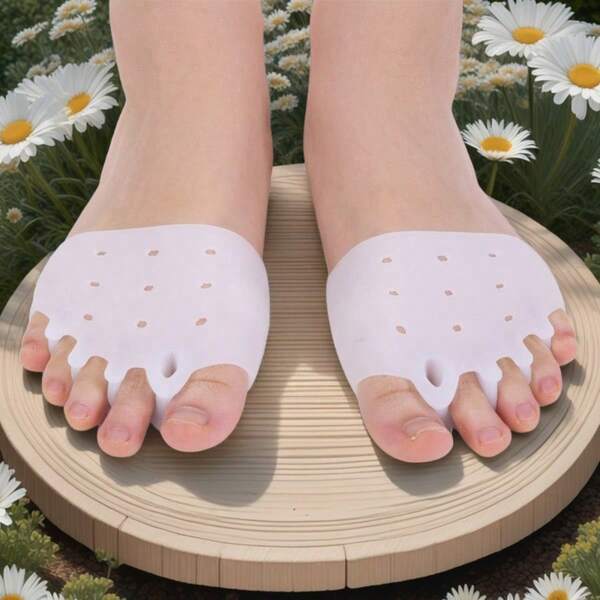 1 Pair=2pcs Silicone Toe Separators- 2025 New Reusable Toe Separator For Women, Hallux Valgus Relief - Toe Straightener & Spacer For Women & Men