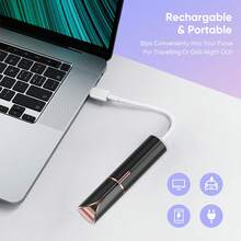 Facial Hair Remover For Women, Mini Painless Face Razor With LED Light, Portable Electric Shaver For Travel, Instant Results, Best Gift, Women's Choice, Daily Essential, Holiday Present - Black - View 4