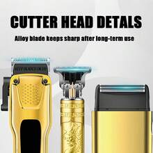 Men's Hair Clipper, USB Rechargeable Men's Grooming Kit, Electric Hair Clipper And Beard Trimmer, Electric Men's Shaver Set, USB Rechargeable, Ideal Holiday Gift, Perfect Gift For Dad, Husband, Boyfriend