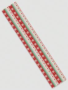 1 pièce Chemin de table en lin à motif de Noël, convient pour les fêtes, les anniversaires, les dîners, la décoration de table de cuisine et de salle à manger, la couverture d'un meuble à chaussures, décoration d'intérieur toutes saisons