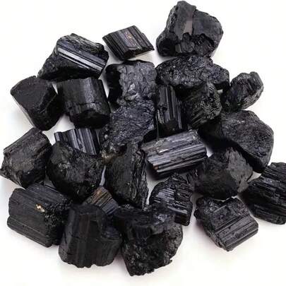 100g/Bag Natural Black Tourmaline Stones Raw Ore Asymmetrical Crystals Mineral Specimen