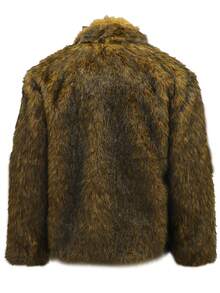 Herren Jacke mit Kunstpelzkragen, Kurze Jacke, Herbst/Winter