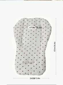 1pc Baby Stroller Pad, Soft Plush Beanbag Seat Cushion, Infant Carriage Cotton Mat, Bassinet Bed Pad, Safety Car Seat Liner, Reversible