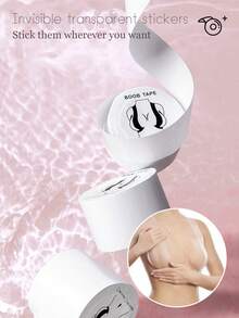 1/2片装女士隐形提拉胸贴，时尚胸部提拉胶带，适用于连衣裙或胸部塑形 - 彩色 - 查看 1