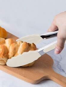 1PC 7/9/12 Inch Silicone Food Clip, A Variety Of Colors And Sizes Are Available, Anti-High Temperature Scalding, Stainless Steel Kitchen Grill Steak Clip, High Temperature Oven Food Clip, Grill Clip, Suitable For Kitchen, Restaurant, Barbecue, Cooking, Back To School Season