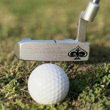 1pc Fun Golf Putting Stick With Poker Elements, 32 33 34 35 36 Inches, Hooded Golf Club - Improves Ball Speed And Accuracy, Detachable Weight.