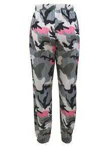 Pantalones jogger holgados de camuflaje para mujer, estilo vacacional de primavera - Multicolor - Ver 2