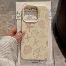 [Pink Starfish Case] High Aesthetic Shockproof Protective Case |   Pink Starfish Shell Pattern  16 PRO MAX/14/16 PLUS/15/13P/12/11 CompatibleSuitable For  17 Air - White - View 7