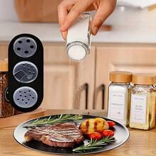 24pcs/12pcs/6pcs Square Glass Jar Set, Suitable For Barbecue Spices, Salt & Pepper Shakers, Seasoning Dispensers, Includes Wooden Lids, Labels And Brushes, Kitchen Organizer (Accessory Style Random) - Multicolor - View 7