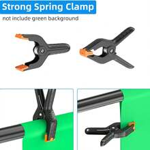 Suporte Portátil para Bottom de Foto em Formato T de 6,5*7 pés - Suporte Ajustável para Bottom Verde para Sessões Fotográficas, Aniversários, Casamentos, Festas