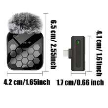 Wireless Lavalier Microphone Compatible With Iphone IPad TypeC Lapel Mics Plug-Play 2.4G Ultra-Low Delay Built-In Noise Reduction Chip 8H Working Time For Video Recording Interview Podcast Vlog - Black - View 3