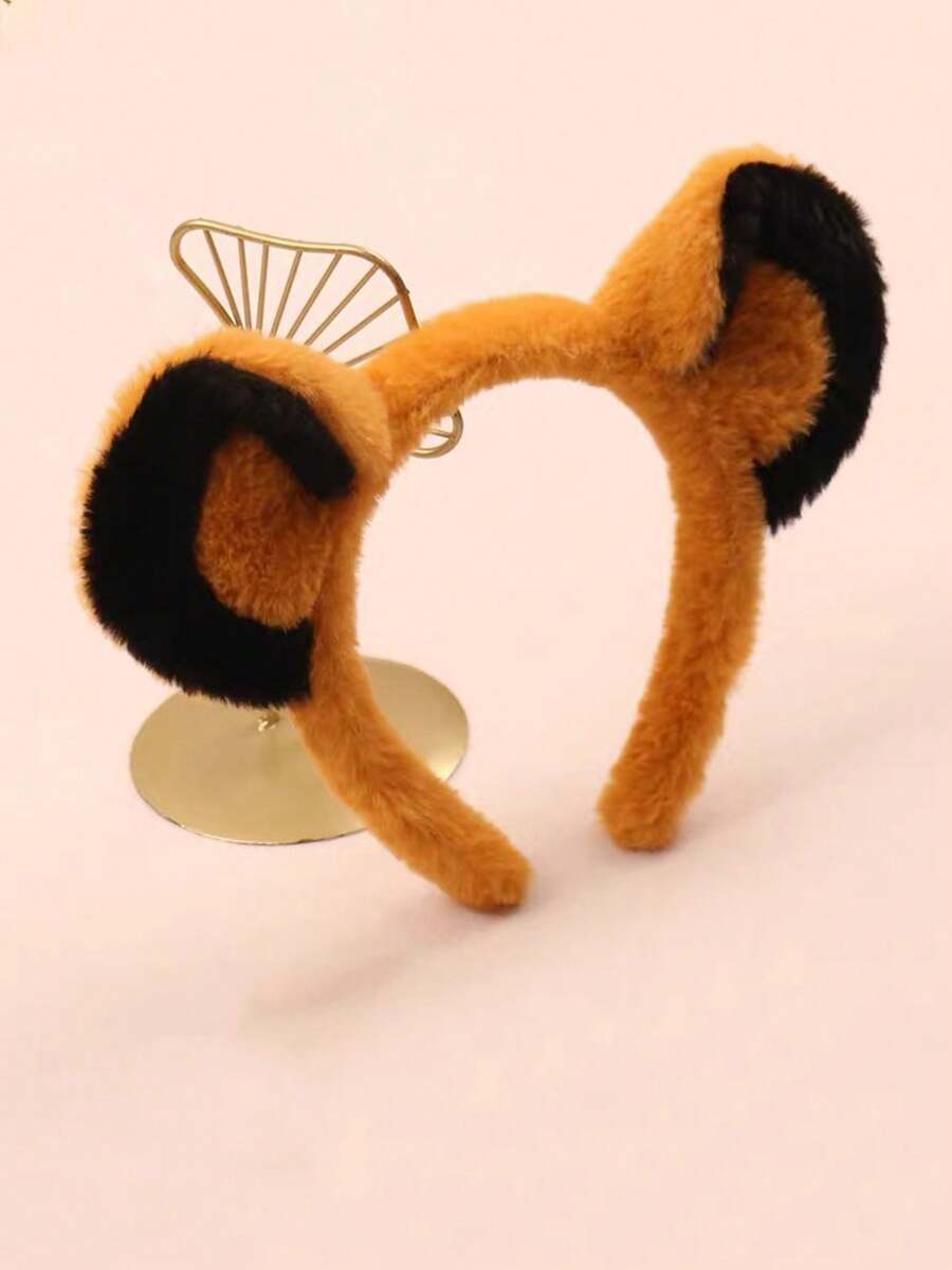1 Pieza Diadema de Peluche de León - Una correa para orejas de animal de piel artificial suave, adecuada para fiestas de disfraces y eventos temáticos. Diadema de fiesta con forro negro, con un diseño interesante y un forro cómodo, es la opción perfecta para diversos regalos festivos y un regalo perfecto para amigos o parejas.