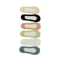 5双女士薄款防滑船袜，隐形内衬高跟鞋袜，夏季 - 彩色 - 查看 8