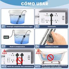 Calentador de agua reforzado, inmersión, 2000W amarillo, calentador de agua de inmersión, potencia 2000W, construcción reforzada, color amarillo